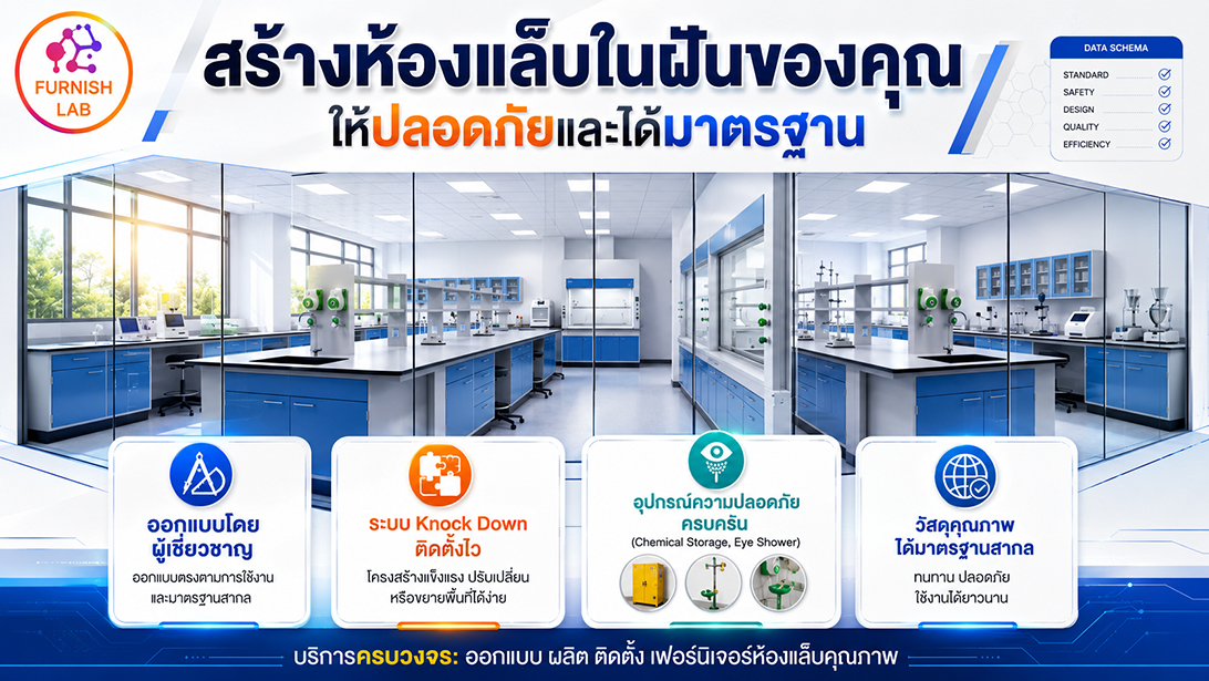 สินค้า มาตรฐานห้องปฏิบัติการ รับผลิตตามความต้องการเฟอร์นิเจอร์ห้องแล็บ จำหน่าย มาตรฐานISO ออกแบบครบวงจร