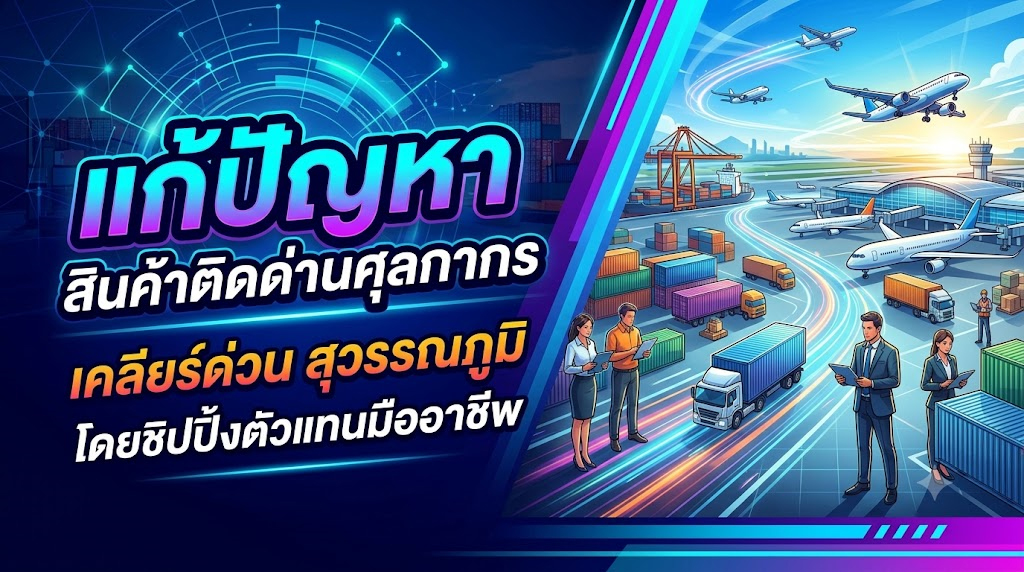 บริการ ประกาศ เคลียร์สินค้าติดด่าน สินค้าติดด่านศุลกากร สุวรรณภูมิ ชิปปิ้ง นำเข้าสินค้าผ่านฉลุย100%